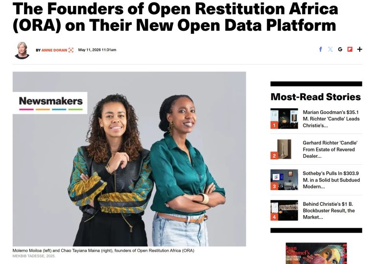 The Founders of Open Restitution Africa (ORA) on Their New Open Data Platform